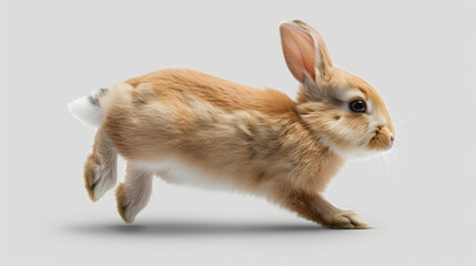 Fototapeta premium portrait of cute rabbit isolated