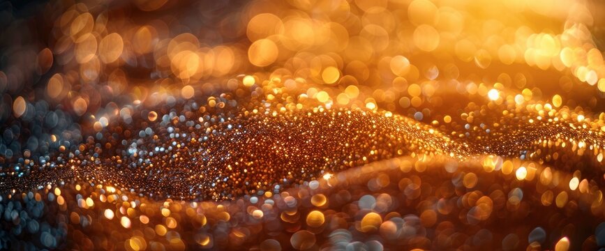 Fancy Gold Glitter 50Th Birthday Or Wedding Anniversary Golden Confetti Background, Birthday Background - Powered by Adobe