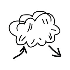 Vector doodle data server download cloud