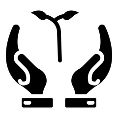 Obraz premium Giving Tree Glyph Icon Design