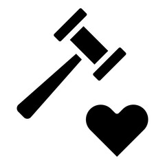 Charity Auction Glyph Icon Design