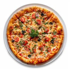 A Hyper-Realistic Capture of Veg Pizza