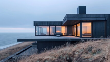 Minimalistic black house.