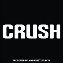 crush condensed urban display font vector