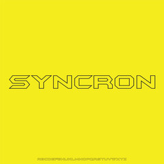 futuristic outlined minimal alphabet. display font vector typeset