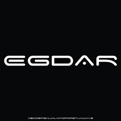 bold futuristic alphabet font vector