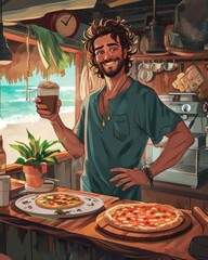 A Hyper-Realistic Capture of Veg Pizza