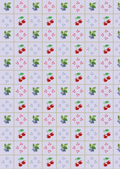 abstract pattern with leaves and flowers