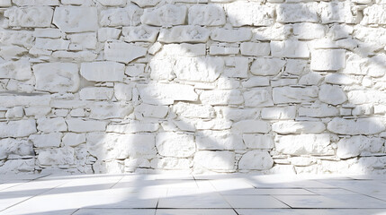 Fototapeta premium 3d rendering architectural background white background stone old texture wall conceptual background : Generative AI