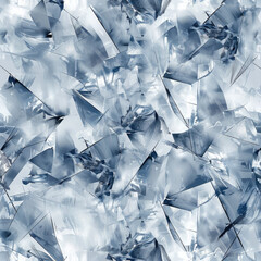 A seamless pattern with digital blue crystal shards, their surfaces reflective and mesmerizing. Created with Ai