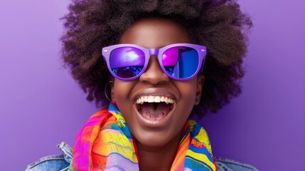 The Joyful Woman With Sunglasses