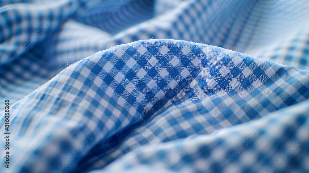 Poster Check pattern fabric fold background : Generative AI