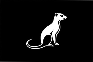 black and white icon animal