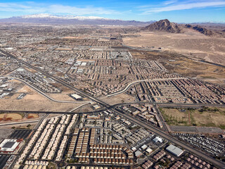 Aerial photo of warehouse and distribution centers near the Las Vegas International Airport © Rick Lohre