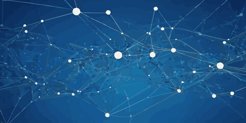 Vector wavy technology curve, shiny moving wave line background. Social network, business big data connection technology concept. Data technology future illustration.