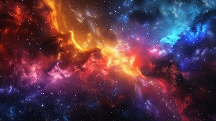 3d Cosmic Journey Through Nebulae and Stars