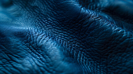 Blue leather texture background : Generative AI