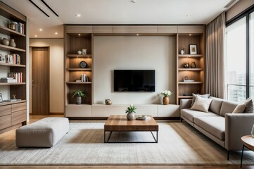 Minimalist living room - Generative AI