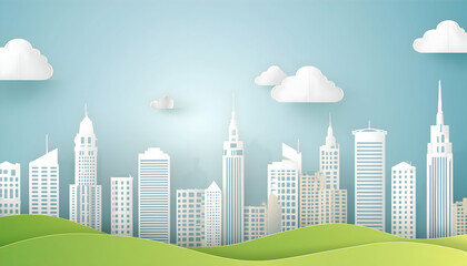 Obraz premium Smooth, Perfectly Clean a cityscape for graphic backgrounds and wallpaper.