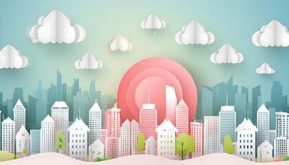 Obraz premium Smooth, Perfectly Clean a cityscape for graphic backgrounds and wallpaper.