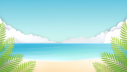 Obraz premium Smooth, Perfectly Clean tree landscape for graphic backgrounds and wallpaper, paper cut.