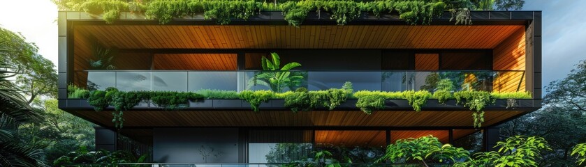 Sustainable green minimalistic building