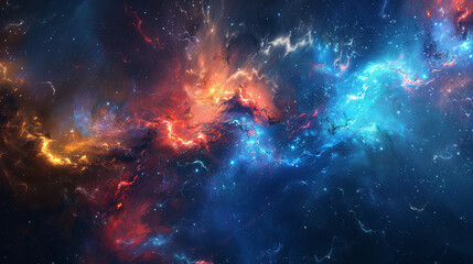 Obraz premium Hyper-Realistic Beauty Impressive Galaxy Nebula Captured in Stunning Detail and Splendor