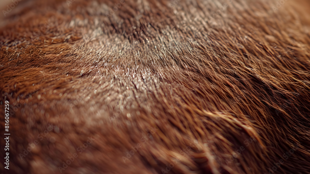 Leinwandbilder genuine round cowhide texture close up useful as background for any design work : generative ai