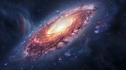 Hyper-Realistic Beauty Impressive Galaxy Nebula Captured in Stunning Detail and Splendor