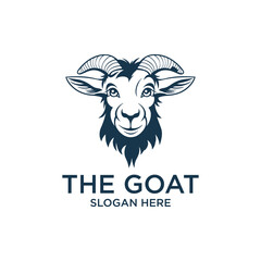 Head goat logo vector illustration