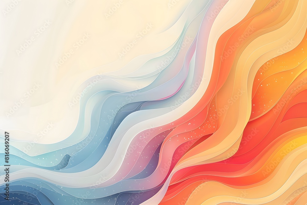 Poster Abstract background with colorful wavy lines and waves