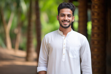 Young indian man in traditional wear kurta pajama