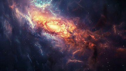 Hyper-Realistic Beauty Impressive Galaxy Nebula Captured in Stunning Detail and Splendor
