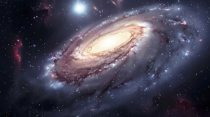 Fototapeta premium Hyper-Realistic Beauty Impressive Galaxy Nebula Captured in Stunning Detail and Splendor
