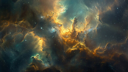  Cosmic Cradle Interstellar Landscape of a Stellar Nursery, Capturing the Birth of Stars and Galactic Evolution