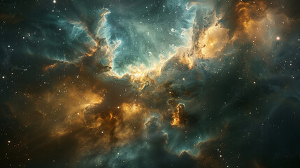  Cosmic Cradle Interstellar Landscape of a Stellar Nursery, Capturing the Birth of Stars and Galactic Evolution