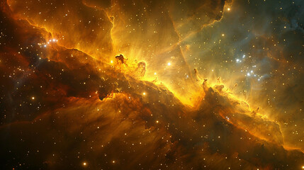  Cosmic Cradle Interstellar Landscape of a Stellar Nursery, Capturing the Birth of Stars and Galactic Evolution