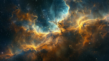  Cosmic Cradle Interstellar Landscape of a Stellar Nursery, Capturing the Birth of Stars and Galactic Evolution