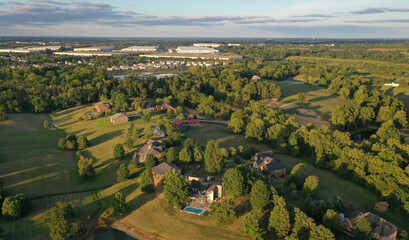 Rural Neighborhood Warehouse Buildings Nearby