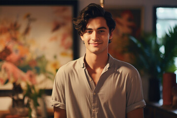 Fototapeta premium stylish young man wearing Casual shirt