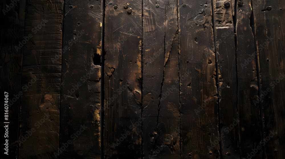 Poster Old wood texturepattern and background : Generative AI