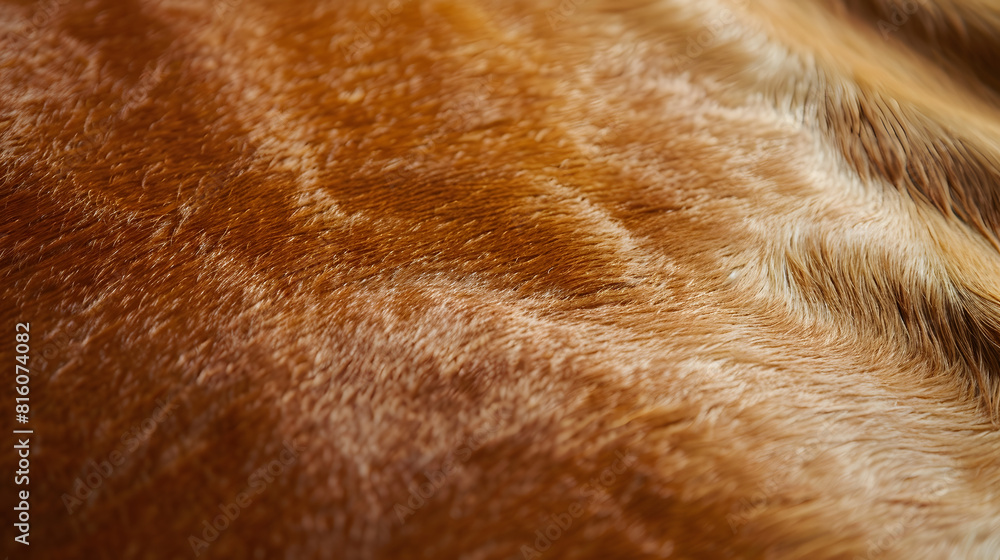 Fototapete Genuine round cowhide texture close up useful as background for any design work : Generative AI