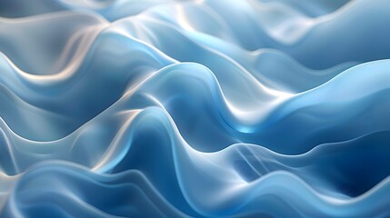 Abstract blue and white wavy background with blur effect