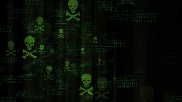 Computer hacking malware attack threat on computer system concept