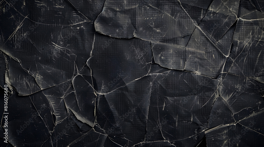 Poster empty old vintage black scratch torn poster overlay texture background : generative ai