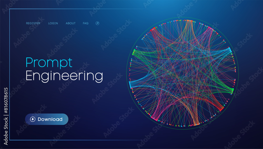 Poster prompt engineering, ai and data visualization.