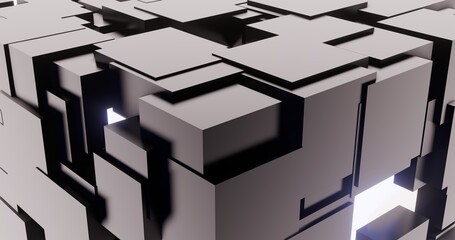 Abstract background geometric pattern of cubes 3d render © Annuitti