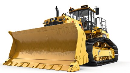 Obraz premium Mighty Bulldozer Tearing Through White Silence