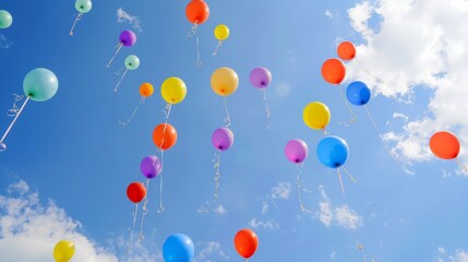 A sky full of hot air balloons with a beautiful sunset in the background