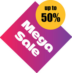 Sale label vector illustration 50% discount